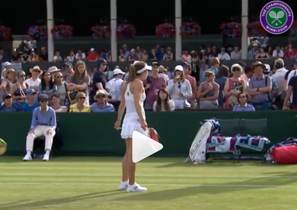 Wimbledon: elle sert sur Cornet, qui se fâche ! (VIDEO)
